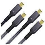 Maxonar 2 Pack 3.3FT Thunderbolt 4 Cable, 40Gbps Sync, 240W Charging, 8K/5K Display, All-in-One Cable Replaces Multiple Cables for MacBook, SSD, Docking