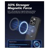 ArtsEvo Strong Magnetic for iPhone 15 Pro Max Case, Compatible with MagSafe, 360  Military-Grade Protection, Slim Translucent Matte Phone Case, Black