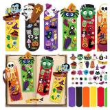 OCHIDO 24 Sets Halloween Crafts for Kids, DIY Halloweens Bookmarks, Halloween Arts and Crafts for Kids, Bookmarks Bulk for Holiday Decorations, Classroom Prizes, Goodie Bag Stuffers, Trick or Treat