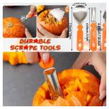 Pumpkin Carving Kit Halloween, Pumpkin Carving Tools for Kids, Safe & Easy & DIY Pumpkin Carving Set for Halloween Decoration Jack-O-Lanterns, Gift for Halloween (24Pcs)