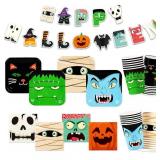 Halloween Party Supplies Kit for 24 Guests - Halloween Design with Disposable Dinner & Dessert Plates, Napkins, Cups, Tablecloth, and Banner -for Birthday Party Decorations