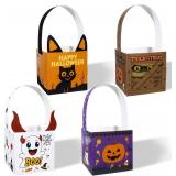JOINCCI 24 PCS Halloween Treat Boxes Candy Boxes for Kids - 4"x4"x4" Cardboard Treat Boxes Goodie Bags for Trick or Treat, Kids Halloween Party Favors, Classroom Exchange Gift (for Candy, Cookies)