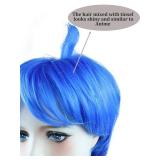Joy Wig Short Blue Costume Cosplay Wigs for Halloween