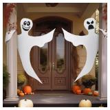JOYIN 2 Pcs 53" Halloween Decoration Outdoor, Halloween Bendable Hanging Ghost for Lawn, Tree, Pilar Decorations, Tree Wrap Ghost Party Supplies