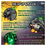 Poshetion Witch Halloween Costume for Girls - Toddler Light Up Dress with Witch Broom and Hat, Glow in the Dark for Wicked Parties (Green, Small)