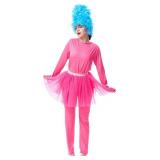 3PCS Women Light Blue Tutu Tulle Skirt Fairy Fluffy Ballerina Skirt Costume with Beehive Wigs, Halloween Fancy Dress Up Large