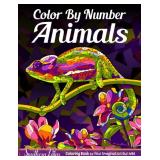 Color by Number Animals: Large Print Animal Coloring Books for Adults to Enjoy Relaxation and Stress Relief, Therapy Activity Color By Numbers Featuring Fish, Lions, Dolphins, and Many More