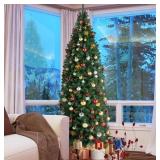 Yaheetech 9Ft Pre-lit Artificial Christmas Tree - Retail: $170