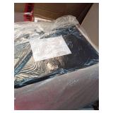 Gracie Wood Upholstered Counter Height Barstool Brushed Gray/Flax - Nathan James - Retail: $200