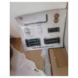 Gracie Wood Upholstered Counter Height Barstool Brushed Gray/Flax - Nathan James - Retail: $200