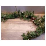 National Tree Company Pre-Lit Artificial Christmas Garland  Green  Glittery Pine  White Lights  Decorated With Pine Cones  Berry Clusters  Plug In  Christmas Collection  9 Feet