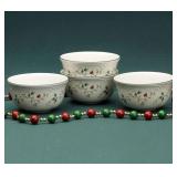 Winterberry Set of 4 Deep Soup Cereal Bowls