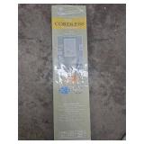 Achim GII Morningstar Cordless Vinyl Light Filtering Window Mini Blind  34  W x 64  L  Pearl White