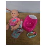 Dream Collection 14 Inch Drink And Wet Baby Doll With Training Potty