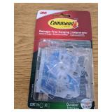 Command Outdoor Light Clips  Clear  Hang Lights  16 Clips and 20 Strips  Holiday Decorations 2 Pack