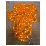 Christmas Decorations Orange Chain Lights, 10FT 160 LEDs Battery Operated Plastic Chain String Lights with 8 Modes & Timer, Christmas Holiday Party