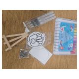 55 Pcs Magic 3D Foam Texture Painting Kit - Includes 17 Pcs Foam Texture Paper, 24 Color Brush Tip Acrylic Paint Markers, 3 Soft-tip Water Brush Pen