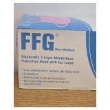 50 Pack of Disposable 3 Layer mouth/nose protection mask with ear loops