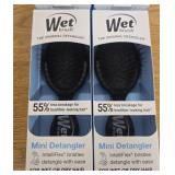 Wet Brush Mini Detangler Hair Brush Black 4 Count