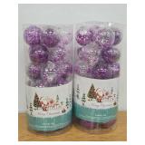 2 Count of Luxtea 24ct Shatterproof Clear Christmas Ball Ornaments Decorative Xmas Baubles Delicate Balls Decorations (2.36