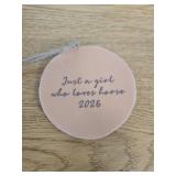 2025 Horse Christmas Ornament: Just A Girl Who Loves Horse 3D Resin Ornament for Christmas Tree for Women Teenage Girls Equestrian Horses Lover