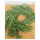 6 FT Christmas Norfolk Pine Garland Real Touch Artificial Faux Greenery Pine Christmas Garland Decorations for Home Mantle Table Stairs Door Fireplace Indoor Outdoor Xmas Holiday Decor