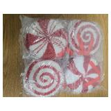 Arrowbash 12 Pcs Large Christmas Glitter Candy Canes Ornaments 3.94 "Hanging Glitter Lollipop Candy Cane Foam Xmas Tree Peppermint Ornament for Home Christmas Party (Red White,Mixed Styles)