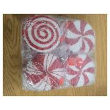 Arrowbash 12 Pcs Large Christmas Glitter Candy Canes Ornaments 3.94 "Hanging Glitter Lollipop Candy Cane Foam Xmas Tree Peppermint Ornament for Home Christmas Party (Red White,Mixed Styles)