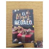 Marspark 400 Pcs Christmas Spanish Gospel Tract Card Bulk Salvation Card Pocket Holy Prayer Postcard Inspirational Bible Verses Bookmark for Christian Gift(the Best Gift)