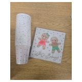 Aribra Christmas Gingerbread Gender Reveal Decorations, Gingerbread Boy Or Girl Theme Cookie What