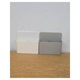 2 Pack Marker Holder Magnetic Compatible with Expo,Adjustable Divider Marker Holder For Refrigerator,Whiteboard,Locker Accessories,White And Grey