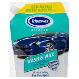 Triplewax Wash and Wax  Car Shampoo Pouch for a Streak-Free Glossy Finish, 40 fl oz EXPIRED  04/13/2023