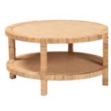 bali & pari Kalimantan Rattan and Mahogany Wood Coffee Table Light Honey - Retail: $325