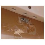 Fiona 7.28 in. Pedestal Sink Basin in White Fine Fireclay with 8 in. Faucet Spread - Retail: $80