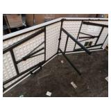 8 ft. Rectangle Almond Resin Top Folding Utility Table Seats 8 - Retail: $80