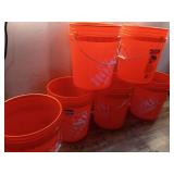 Pack of 6 - 5 Gal Homer Bucket in Orange