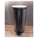 8 Gal. Stainless Steel Round Step-On Trash Can (Dented)
