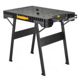 33 in. H Plastic Folding Portable Sawhorse Workbench (Damaged)