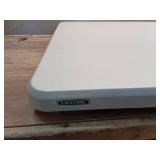 4 ft. One Hand Adjustable Height Fold-in-Half Resin Table; Almond