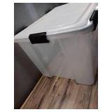 IRIS 74qt WeatherPro Plastic Storage Bin Clear with Lid: Stackable, Moisture-Resistant, Universal Storage, Built-In Handles