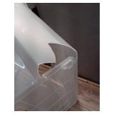 IRIS 74qt WeatherPro Plastic Storage Bin Clear with Lid: Stackable, Moisture-Resistant, Universal Storage, Built-In Handles