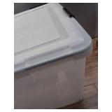 IRIS 74qt WeatherPro Plastic Storage Bin Clear with Lid: Stackable, Moisture-Resistant, Universal Storage, Built-In Handles