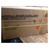 Juiien Traditional Farmhouse Solid Wood 2-Drawers Storage Nightstand with Charging Station and Adjustable Legs-Black