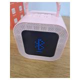 Kinglucky Mini Karaoke Machine for Kids Personal Video Players Accessories with 2 Mics Pink