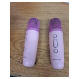 Kinglucky Mini Karaoke Machine for Kids Personal Video Players Accessories with 2 Mics Pink