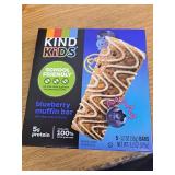 (Best By 29 January 2026) KIND Kids Chocolate Chip Bar  Tree Nut Free  Peanut Free  6.2 oz Box (5 Bars) 2 Packs and 1 Back of Blueberry Muffin - Retail: $64