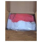 Floraltop Newcotte 3 Pcs Christmas Men 1980s Movie Costume Red Bell Santa Hat Green Christmas Tie Brown Men