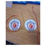 FLAGWIX Christmas Christian Gifts for Women Men - Sacred Heart Ceramic Christmas Ornaments 2025 for Xmas Decorations - Religious Gifts for Women, Religious Ornaments, Spiritual Christian Gift Ideas 2 