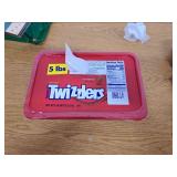 Twizzlers Twists Strawberry Flavored Licorice Style Low Fat Candy  Tub 5 lb