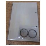 Giiffu Wooden Christmas Card Keeper Binder  6.3 x 9.5 Merry Christmas Greeting Card Organizer with Rings, Holiday Card Holder & Memory Keepsake Album for Xmas Cards and Notes